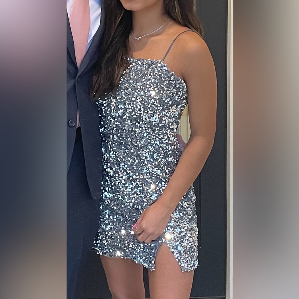 Silver Sparkle Homecoming dress